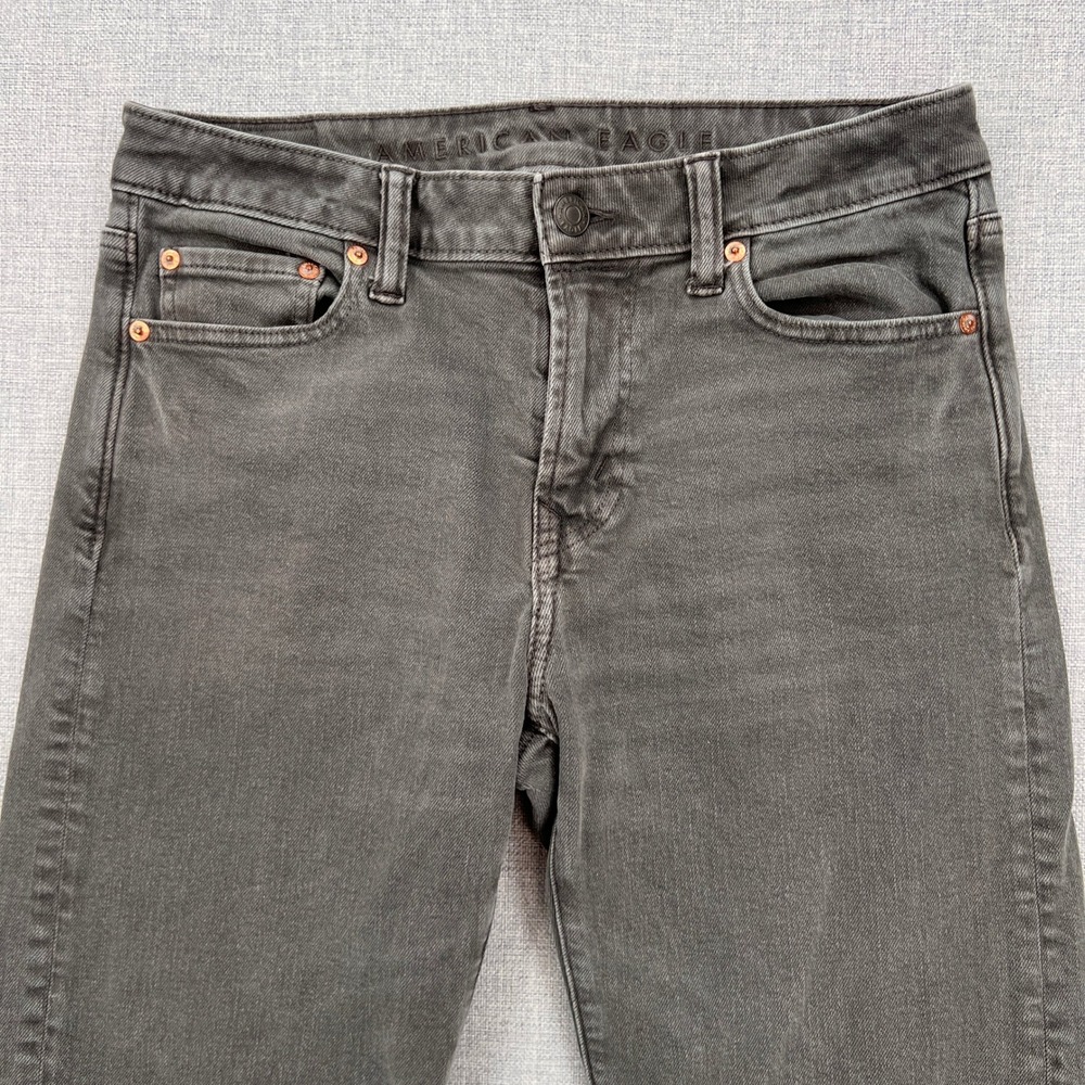 American Eagle Original Bootcut Jeans Men 30x34 (fits 32x33) Gray Classic Denim - Picture 9 of 12
